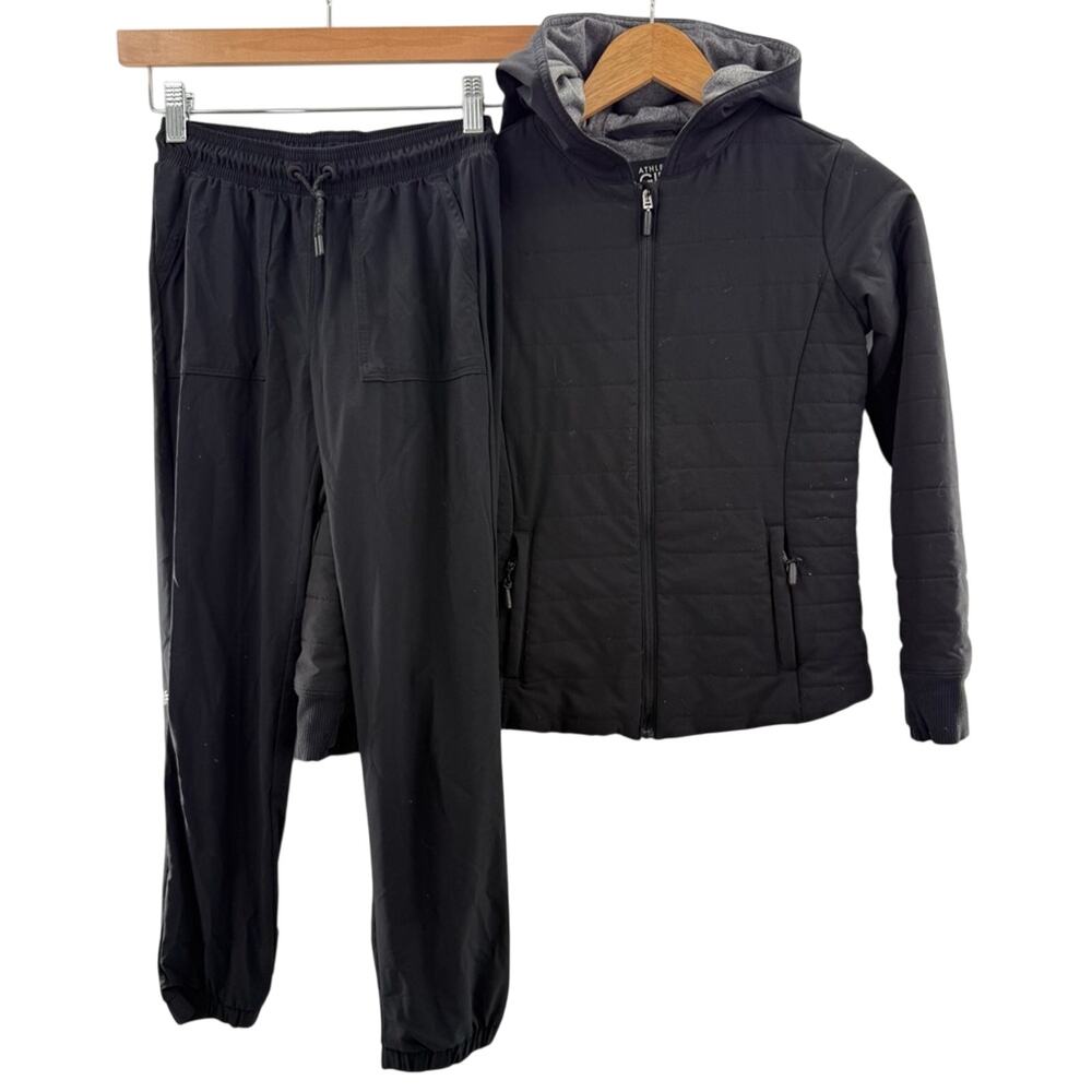 Athleta Girl Lightweight Joggers and Mid Weight Lined Full Zip Jacket 10-12